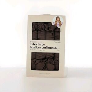Kitsch Satin Extra Large Heatless Curling Set - Chocolate | No Heat Hair Curler